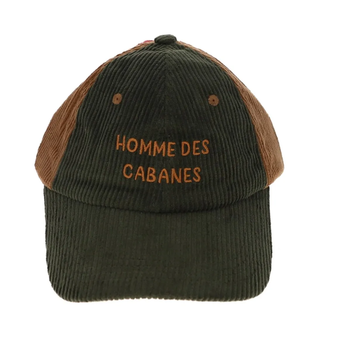 Casquette adulte en velours "Homme des cabanes"