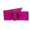 Ceinture plate large cuir irisé rose fuchsia