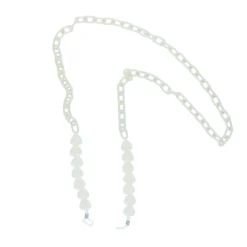 Chaîne de lunettes cœurs écru