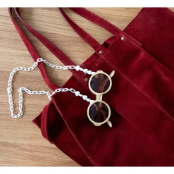 Chaîne de lunettes cœurs écru