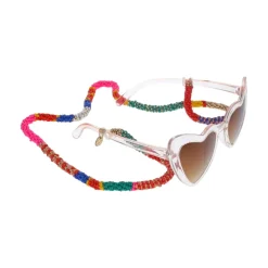 Chaîne de lunettes en perles multicolores - Copacabana party !