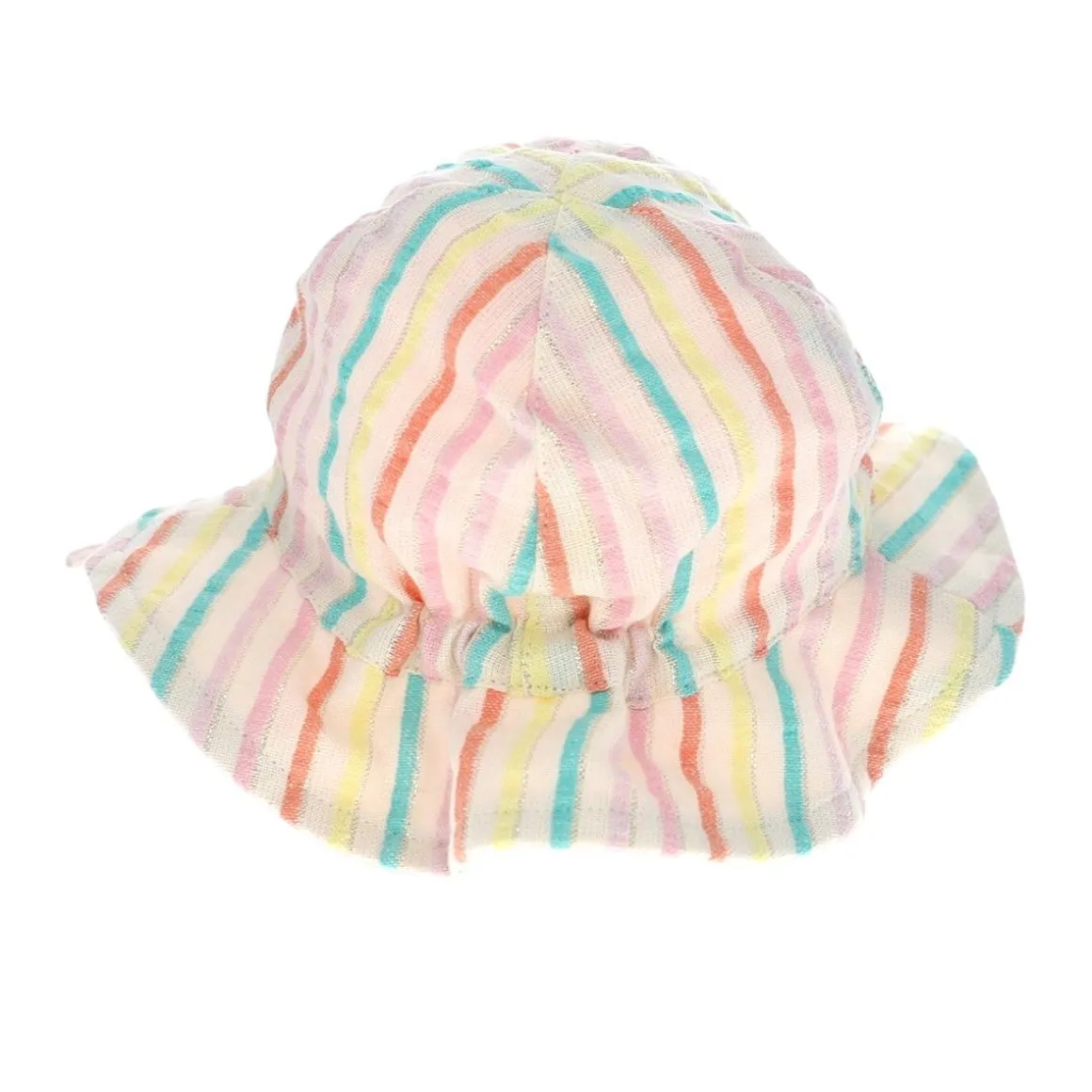 Chapeau de soleil rayé multicolore 0-6 mois - Miaou