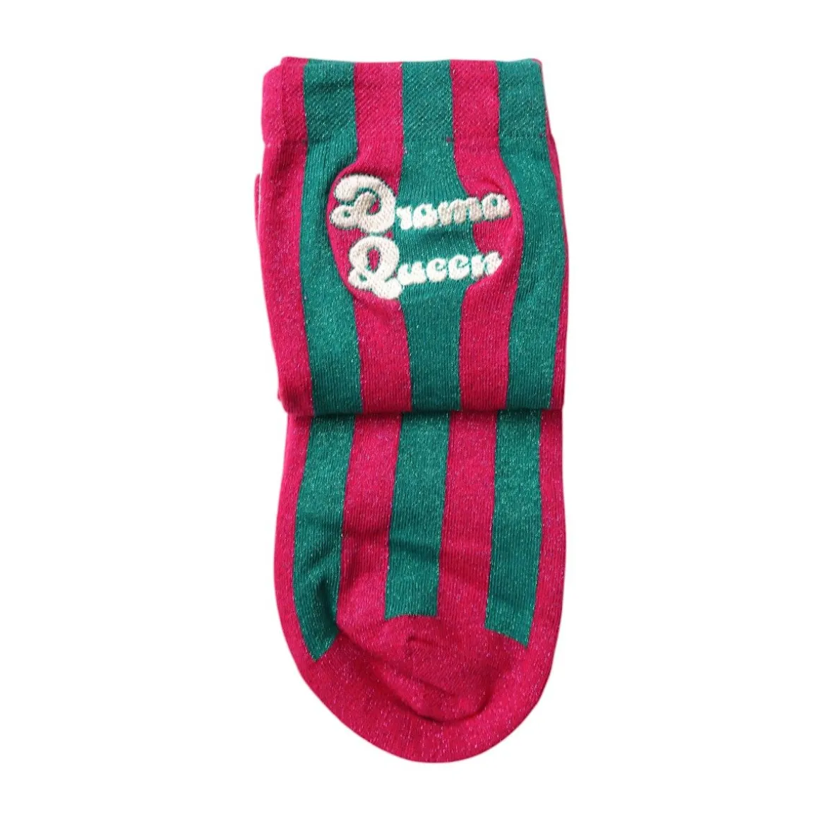 Chaussettes femme à paillettes rayées "Drama Queen" 36-40