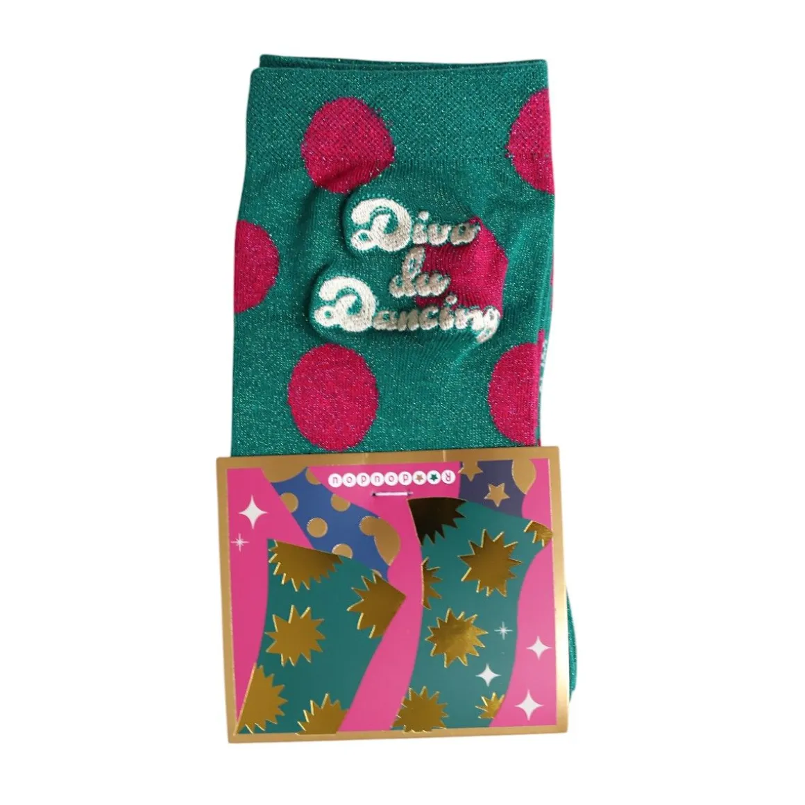 Chaussettes femme à paillettes "Diva du dancing" 36-40