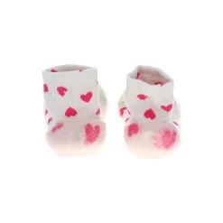 Chaussinettes coeurs rose