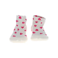 Chaussinettes coeurs rose