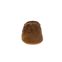 Chaussons bébé Frangette marron