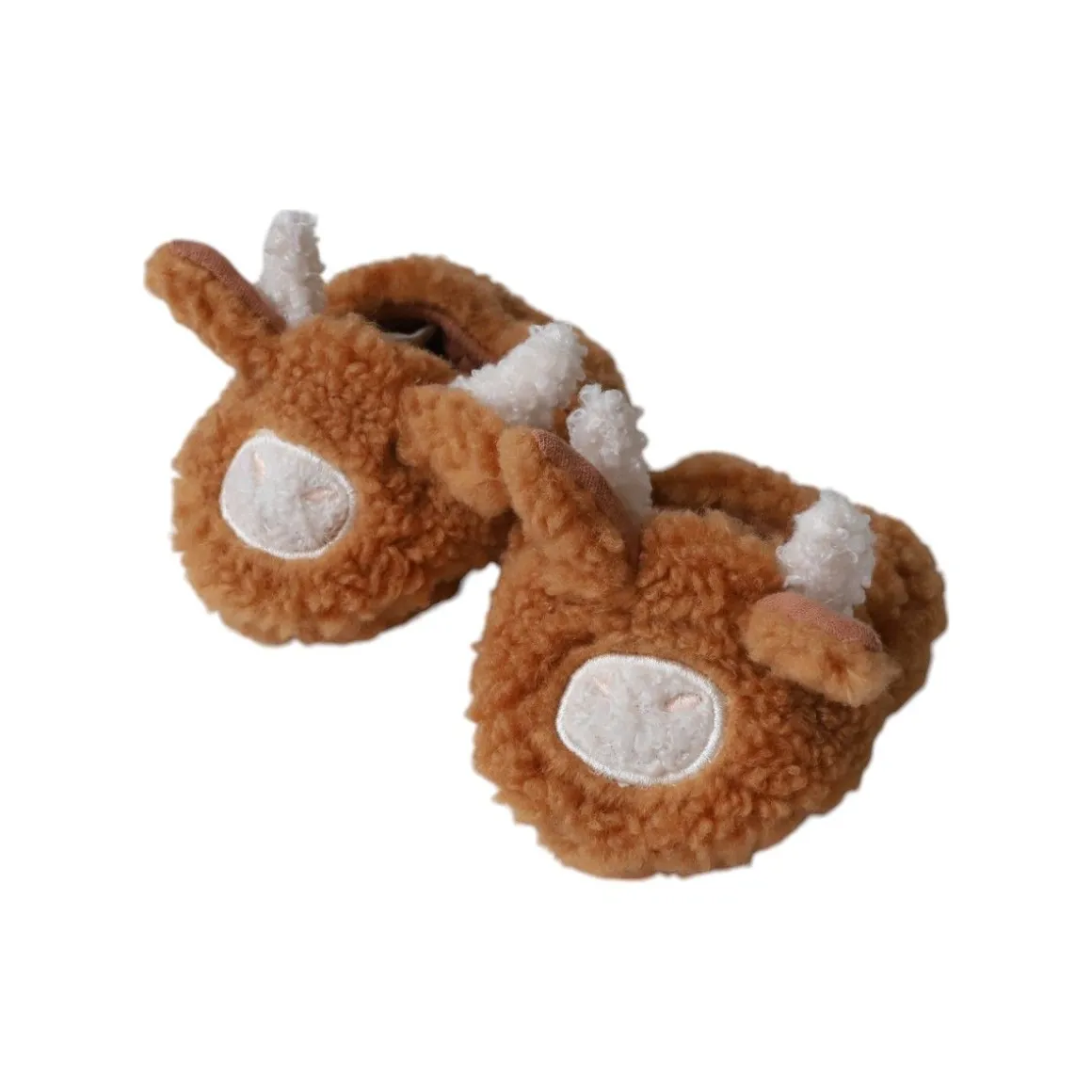 Chaussons fausse fourrure marron - Bébé Highland