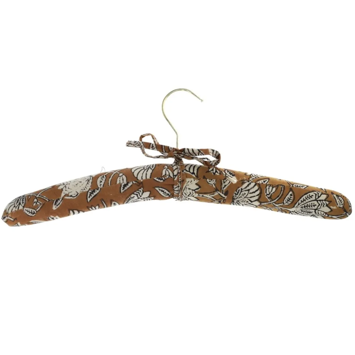 Cintre en tissu block print marron - Delhi d'antan