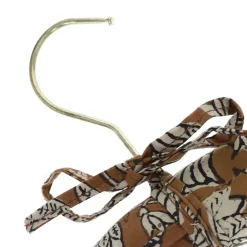 Cintre en tissu block print marron - Delhi d'antan