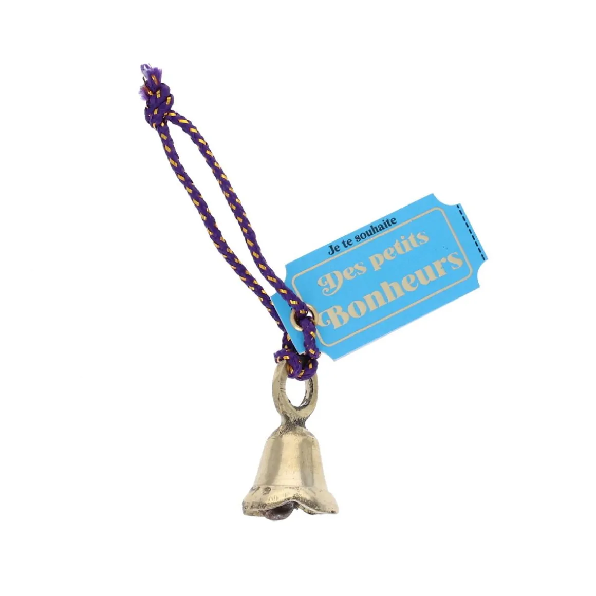 Clochette "Je te souhaite" message porte-bonheur