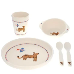 Coffret repas en mélamine tigres - Tigre du bengale