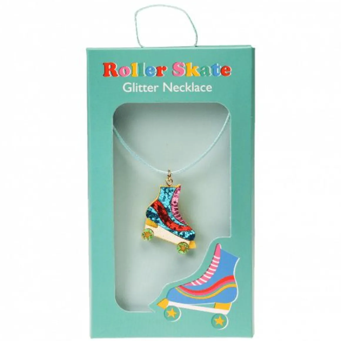 Collier à paillettes patin à roulettes