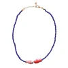 Collier en perles bleues et poisson - Trouville