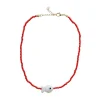 Collier enfant perles rouges et poisson - Trouville