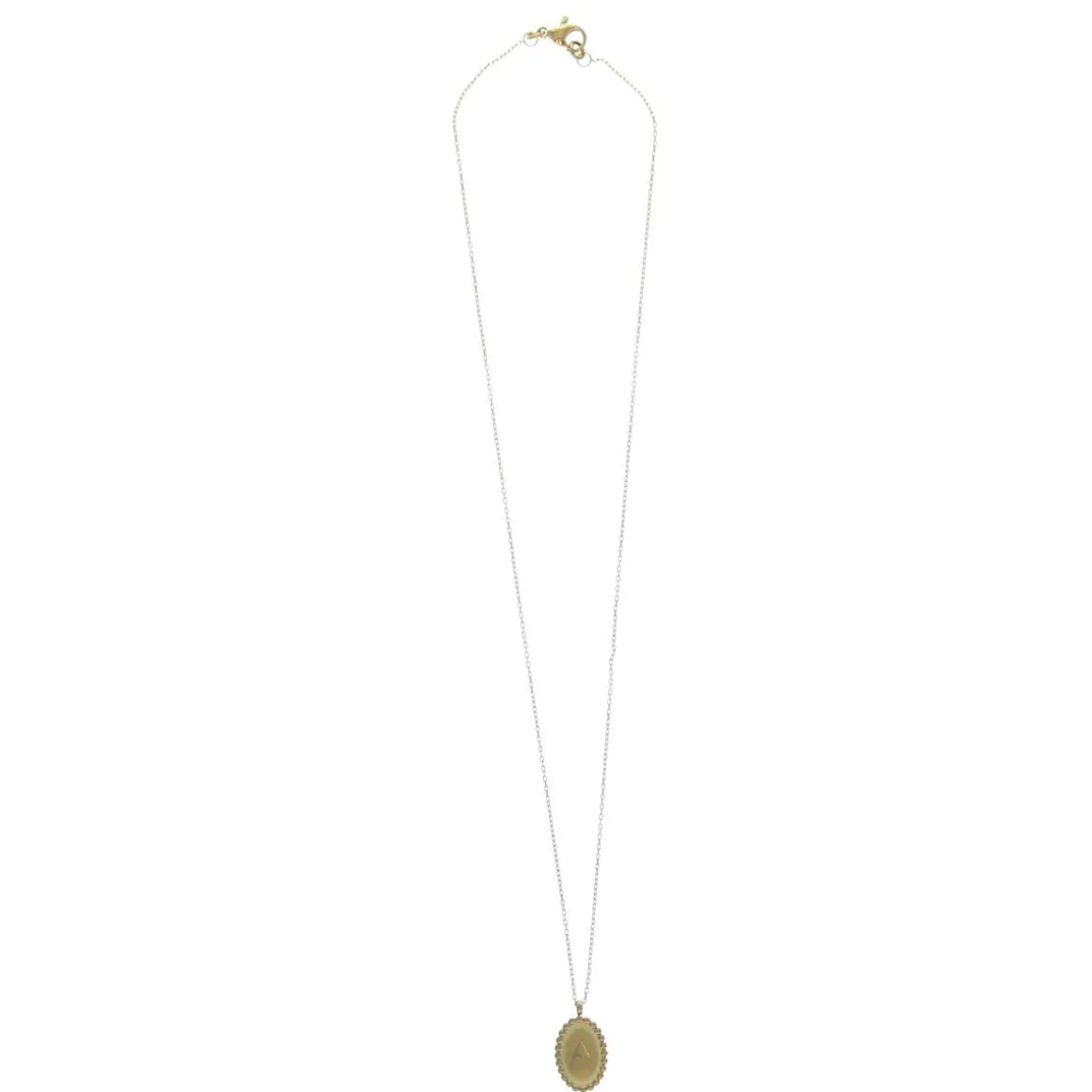 Collier médaillon gravé initiale - Lettre de A à Z