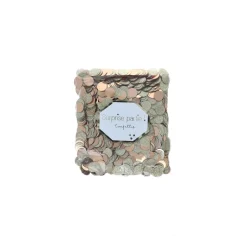 Confettis ronds rose champagne et paillettes
