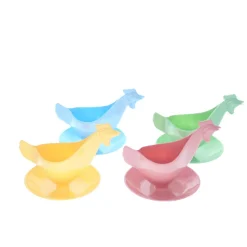Coquetier poule en plastique jaune