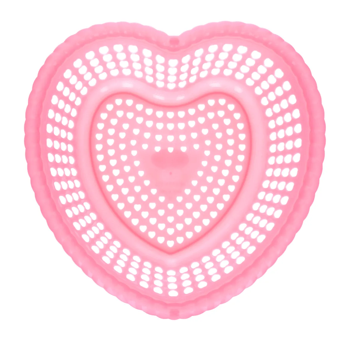 Corbeille coeur rose