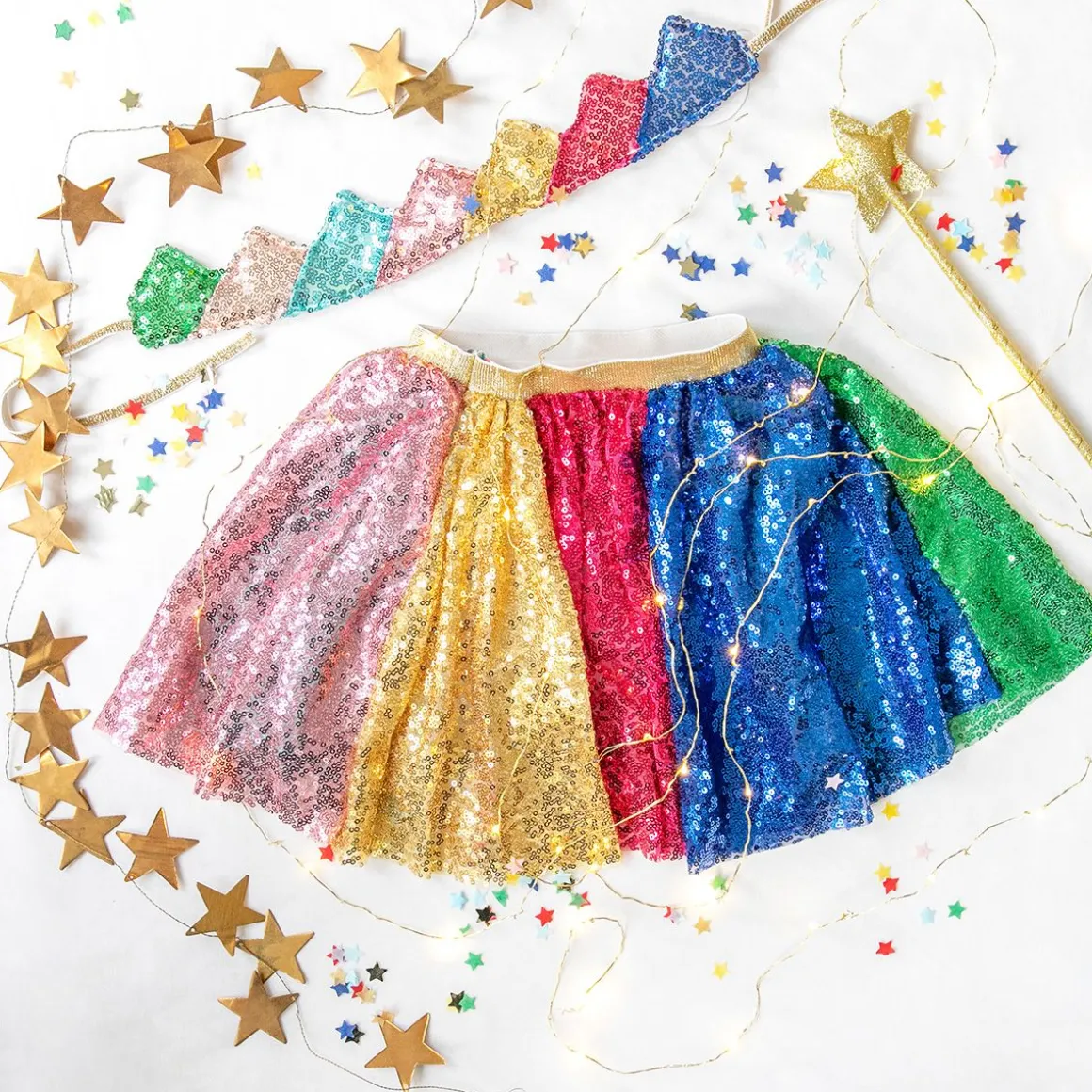 Couronne sequins multicolores