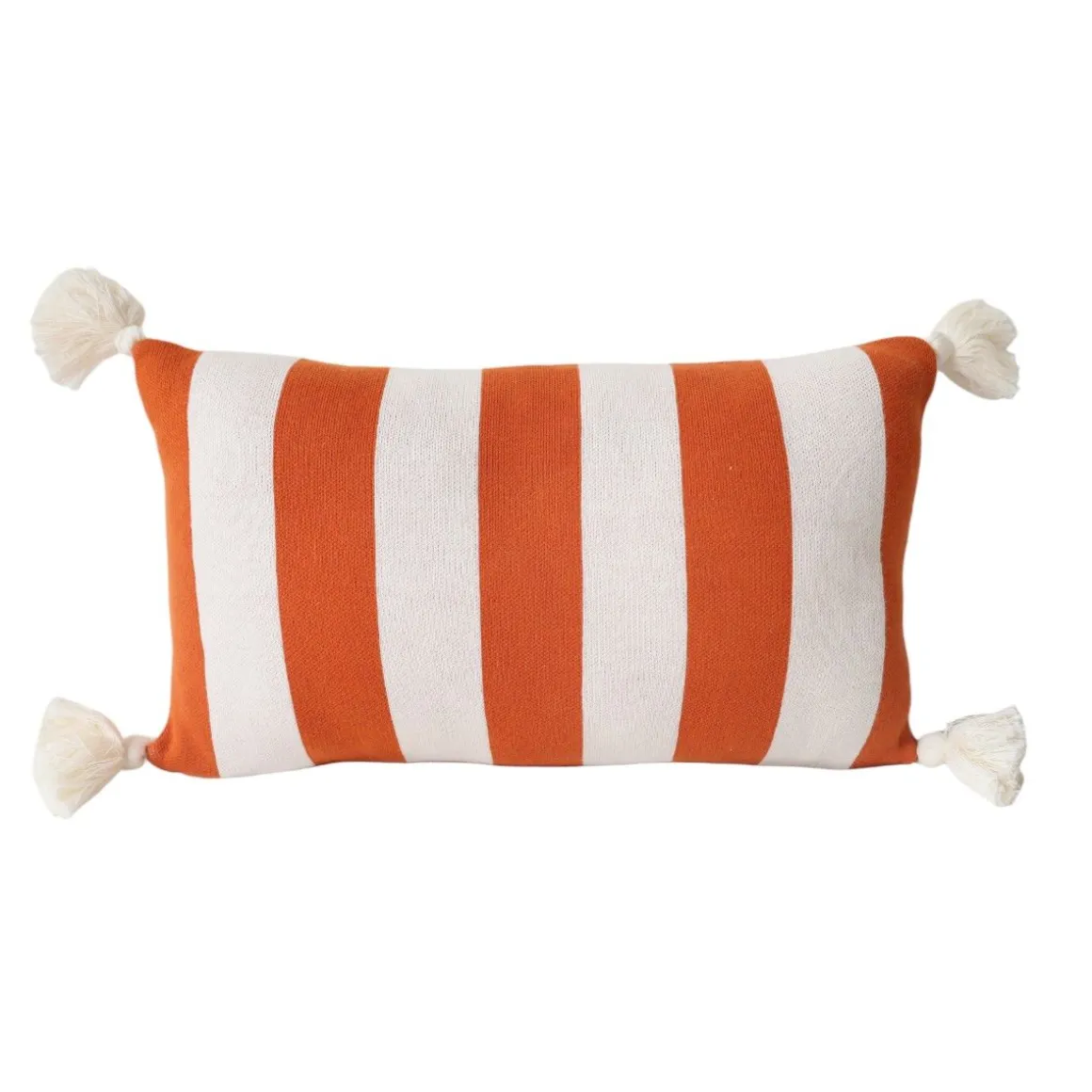 Coussin en tricot rayé - Sahara