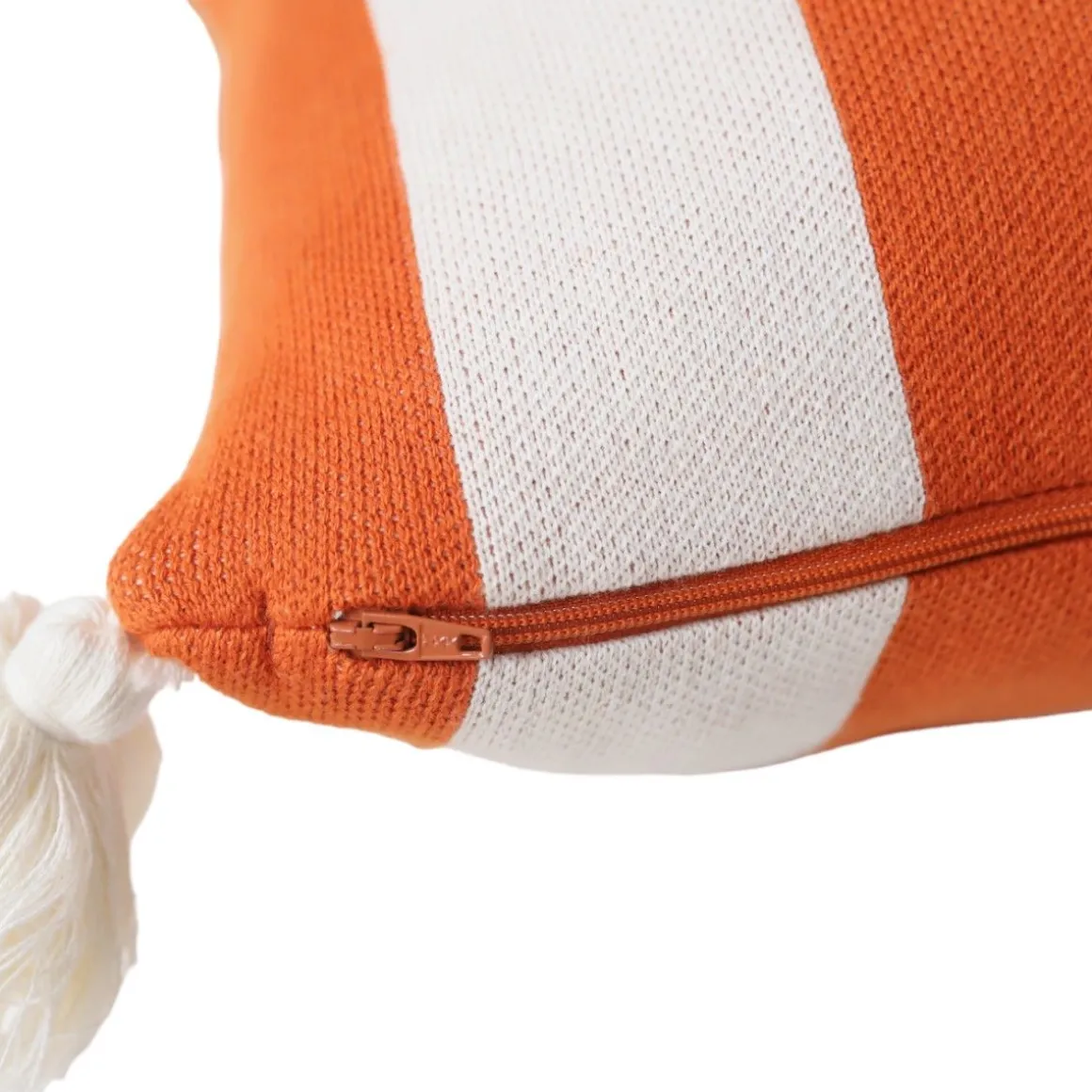 Coussin en tricot rayé - Sahara
