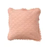 Coussin pointelle rose 30x30
