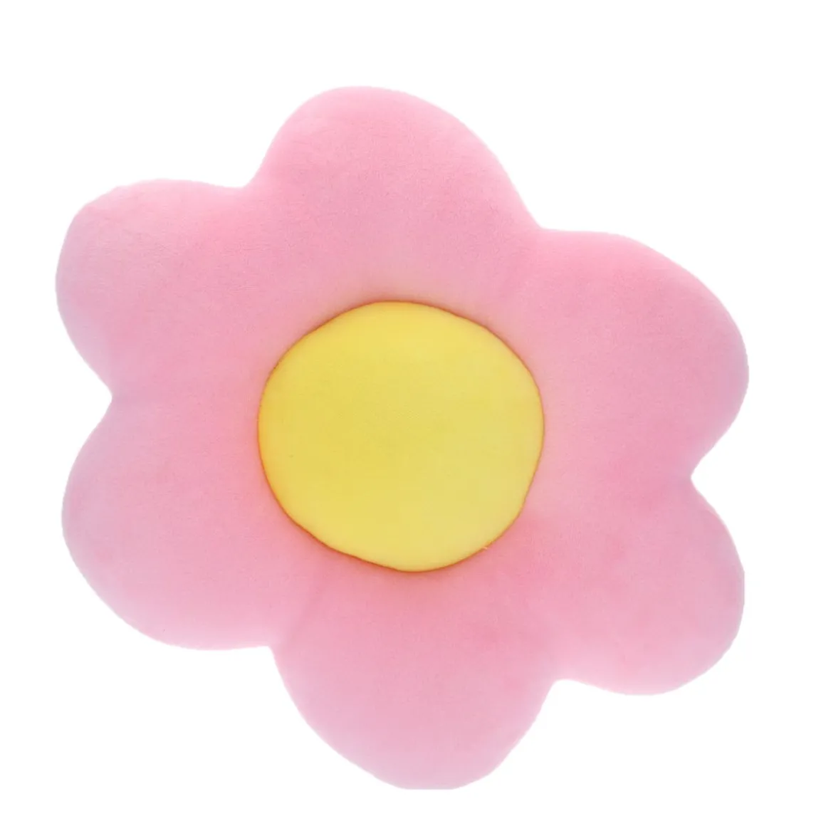 Coussin pâquerette rose et jaune