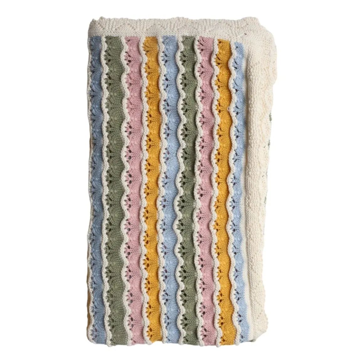 Couverture en tricot multicolore