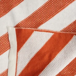 Couverture en tricot rayée - Sahara