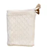 Couverture pointelle en coton écru et doré