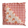Couverture vichy motifs poules - La petite poule rousse