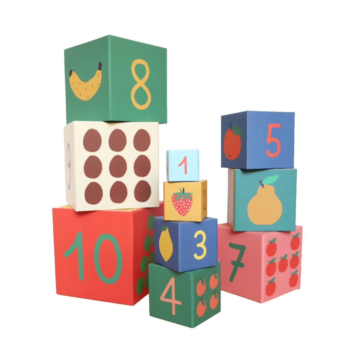 Cubes gigognes en carton à empiler