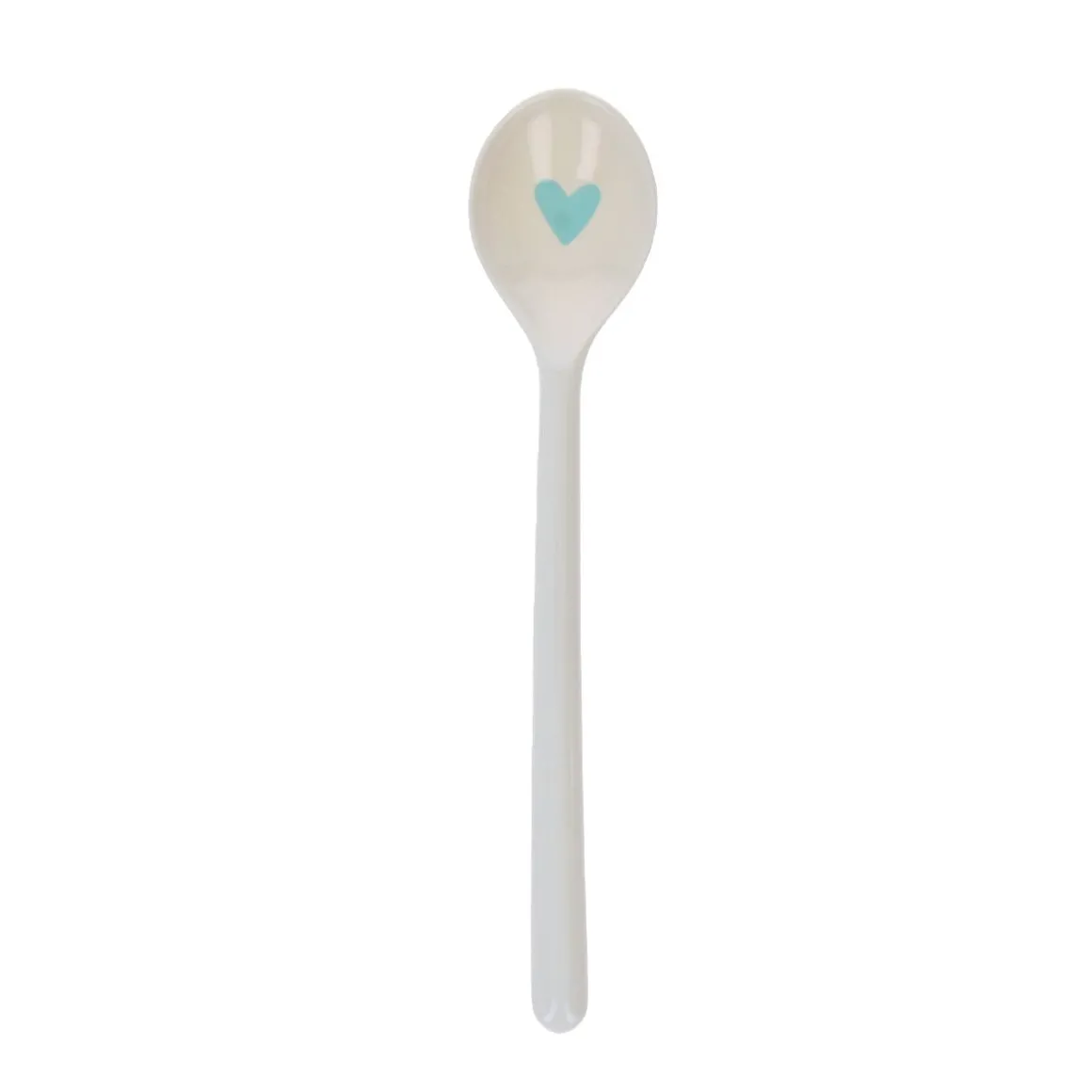Cuillère à latte coeur bleu