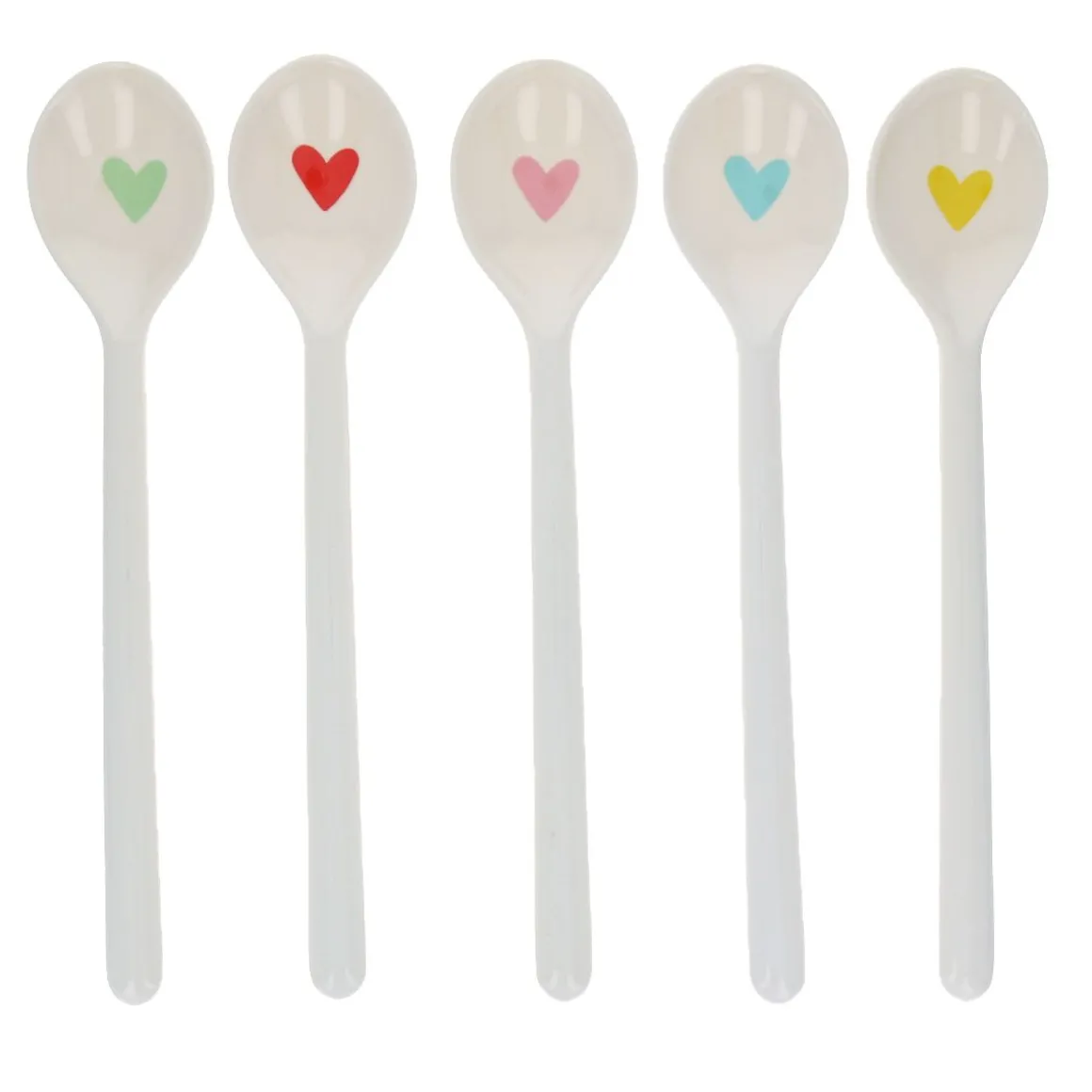 Cuillère à latte coeur rose