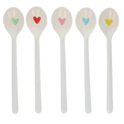 Cuillère à latte coeur rouge
