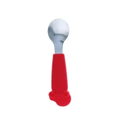 Cuillère avec manche voiture silicone rouge