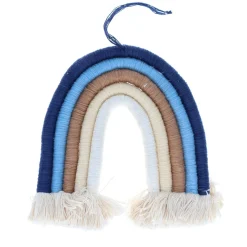 Déco murale arc en ciel bleu et taupe