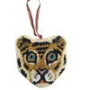 Décoration murale tête de tigre en tapis