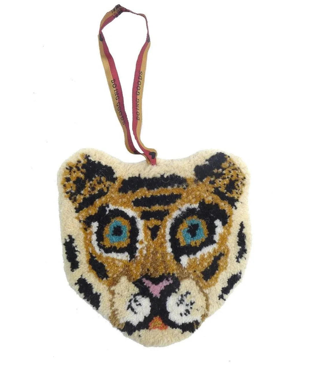 Décoration murale tête de tigre en tapis