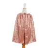 Déguisement cape et masque à sequins rose cuivre