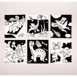 Dinosaure en velours à colorier