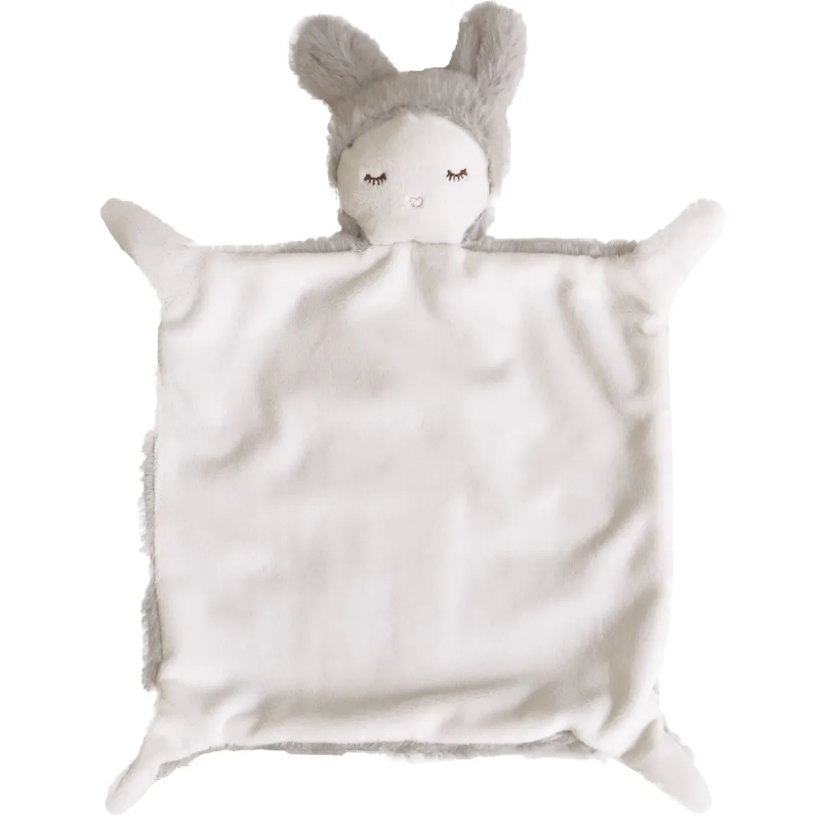 Doudou lapin gris tout doux