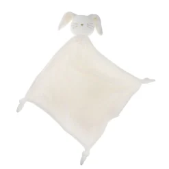Doudou lapin éponge blanc écru