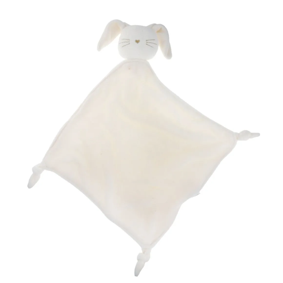Doudou lapin éponge blanc écru