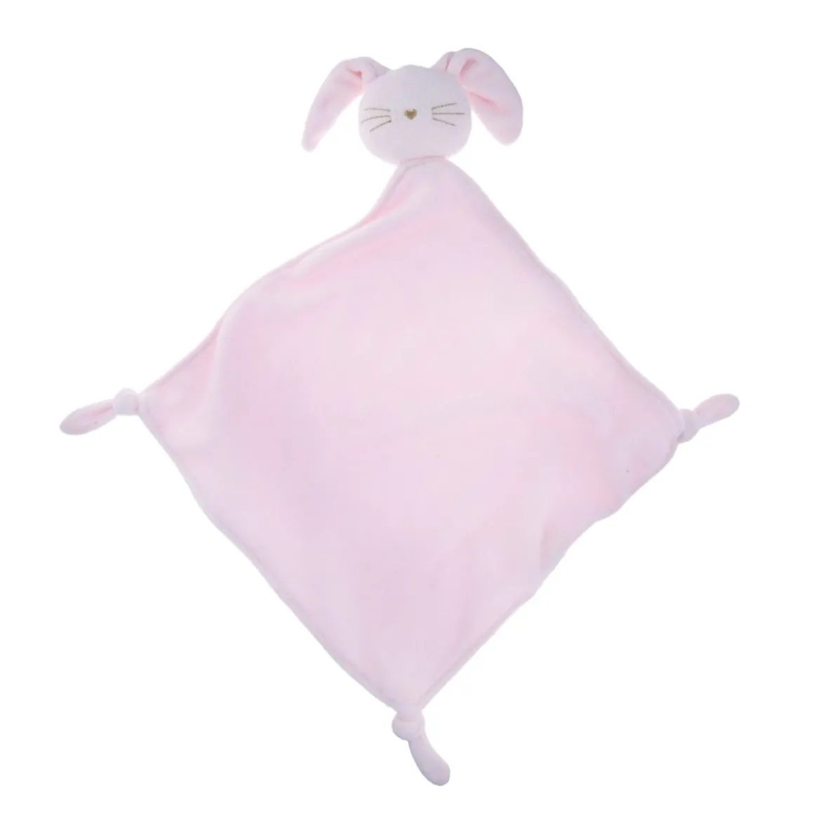 Doudou lapin éponge rose clair
