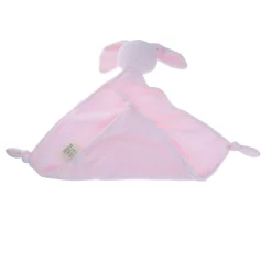 Doudou lapin éponge rose clair