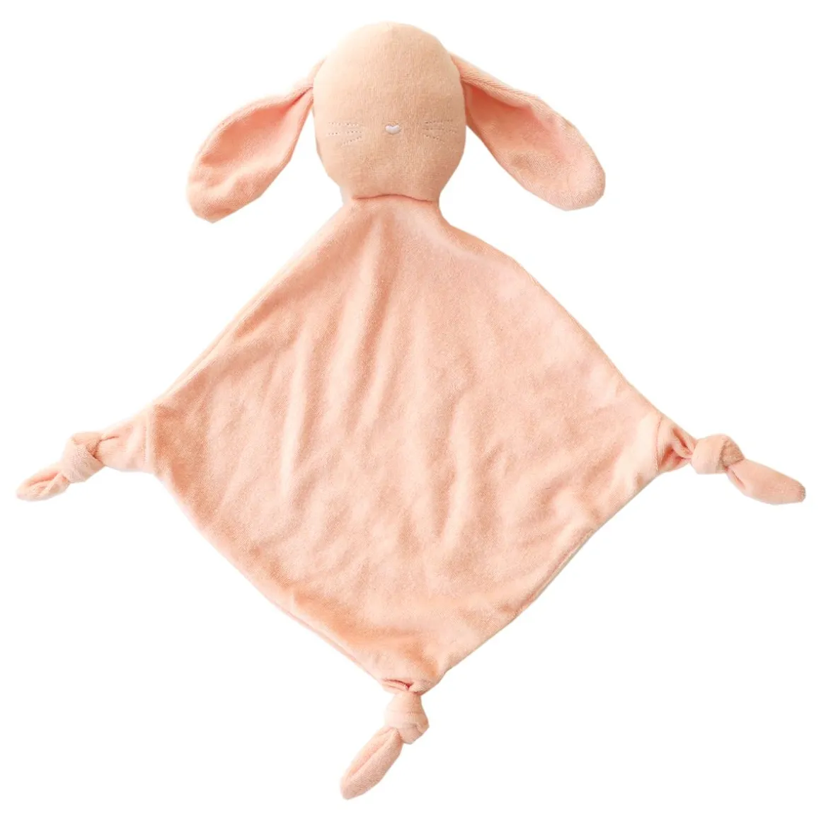 Doudou lapin éponge rose pâle