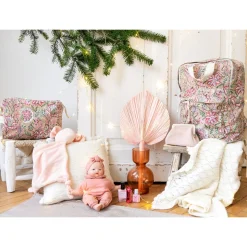 Doudou lapin éponge rose pâle