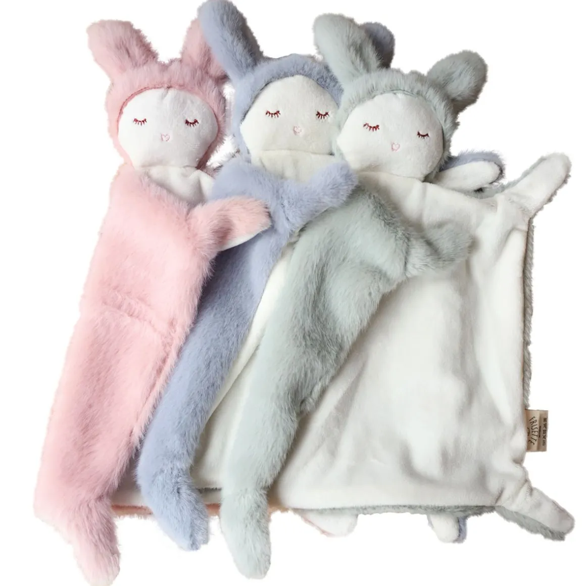Doudou lapin rose tout doux